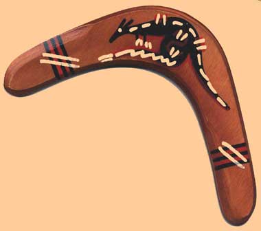 Un boomerang ramené d'Australie